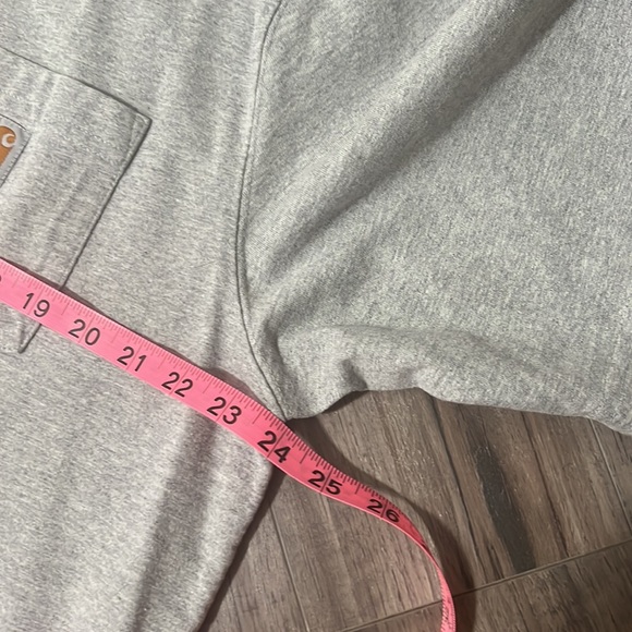 Carhartt Front Pocket Short Sleeve Gray Blank T Shirt Workwear Work Wear XL - Picture 5 of 7